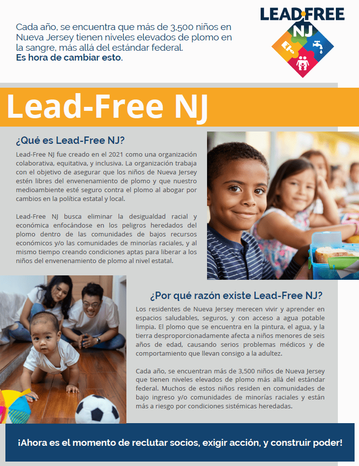 Lead-Free NJ Flyer Cover Spanish